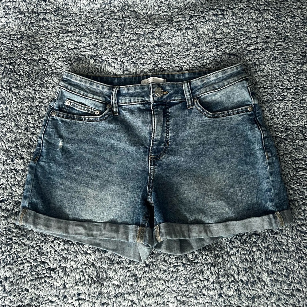 Denim mom shorts